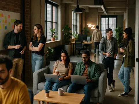 Illustrazione memphis team Billinko